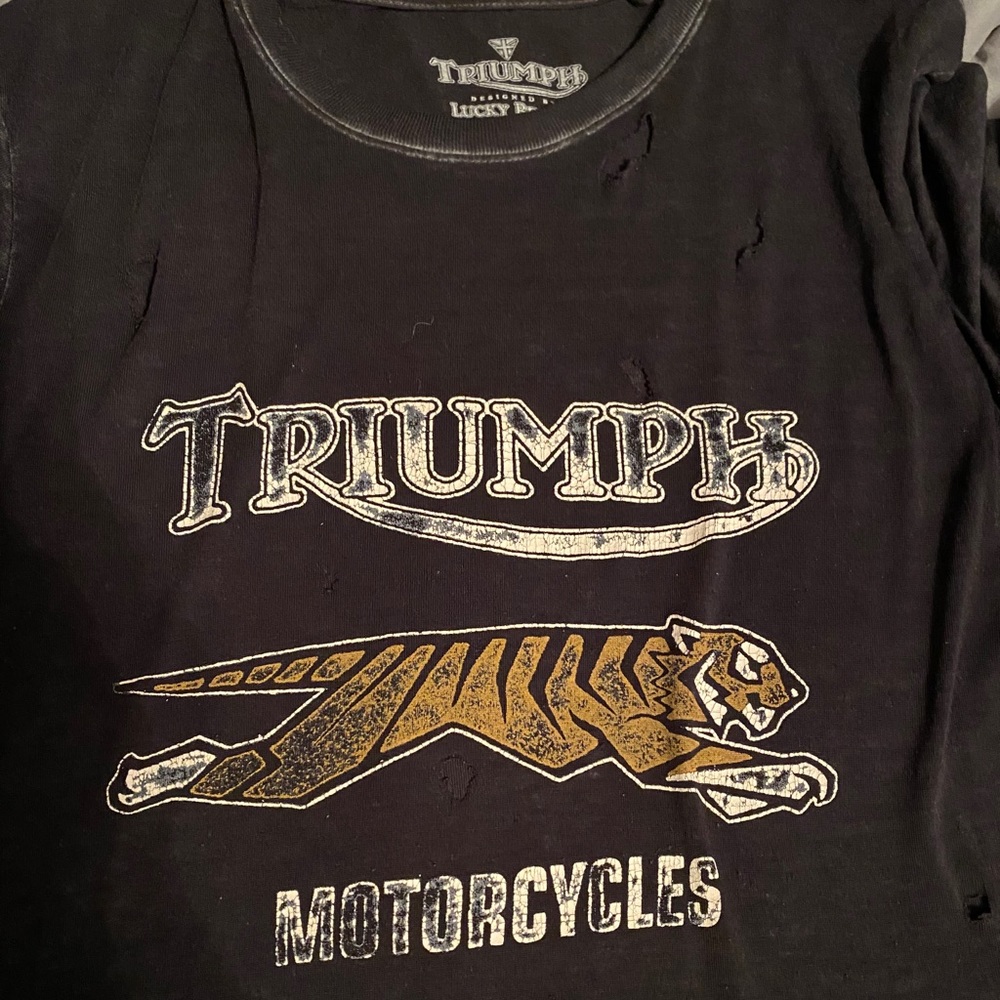 triumph distressed t-shirt lucky